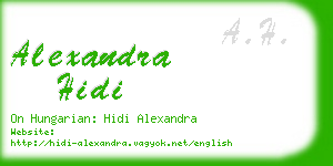 alexandra hidi business card